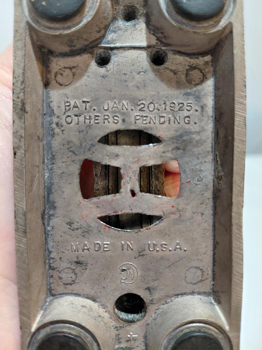 Antique Hotchkiss No 1 Stapler 1925 Patent Industrial Office Tool Vintage Desk Accessory Paper Fastener Collectible, view 4