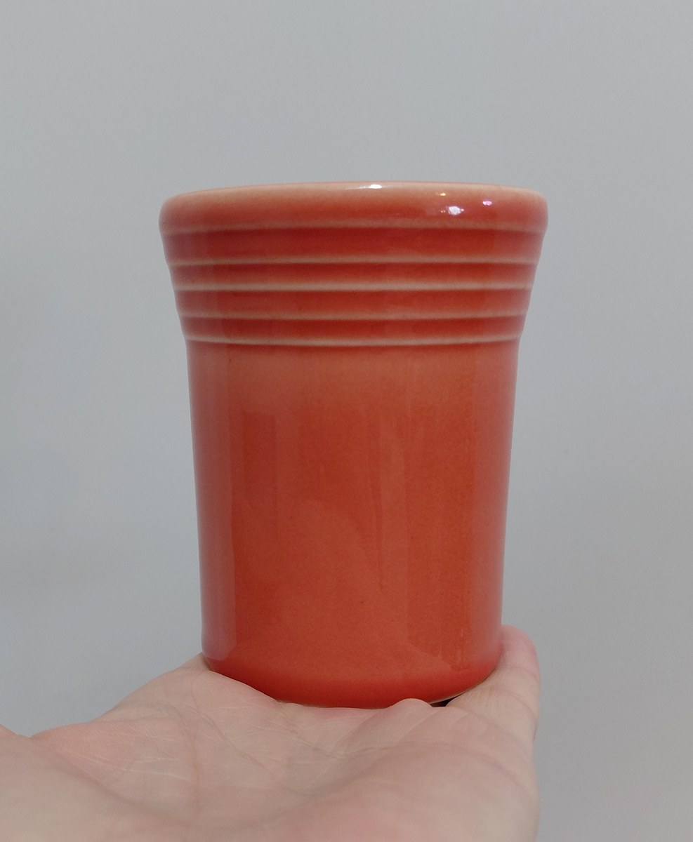 Fiesta Persimmon 60th Anniversary Tumblers Set of 4 1996 Homer Laughlin USA, view 3