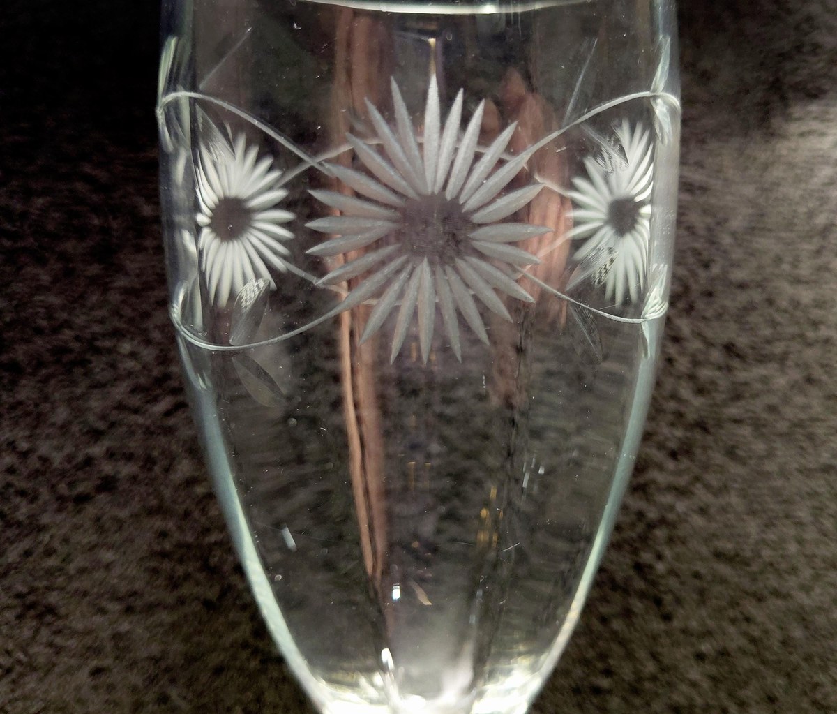 Vintage Bohemian Lead Crystal Wine Goblets Set of 5, view 6
