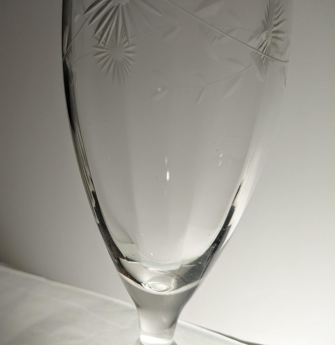 Vintage Bohemian Lead Crystal Wine Goblets Set of 5, view 8