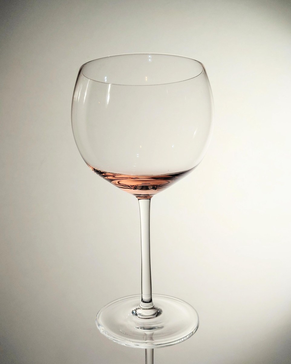 Blown Crystal Balloon Wine Glasses Pink Blue Accent Set of 2, view 3