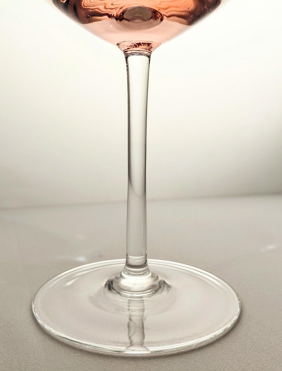 Blown Crystal Balloon Wine Glasses Pink Blue Accent Set of 2, view 7