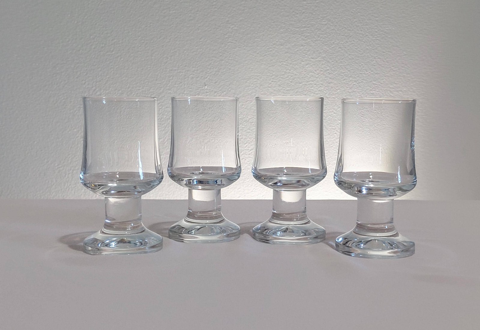 Vintage Zwiesel Valeska Lead Crystal Cordial Glasses Set of 4