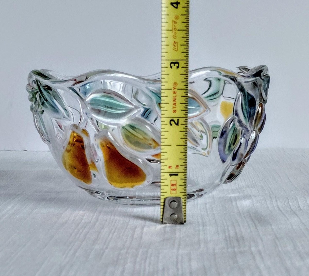 Mikasa Garden Harvest Chip and Dip Set Hand Painted Fruit Glass Serving Platter, view 17