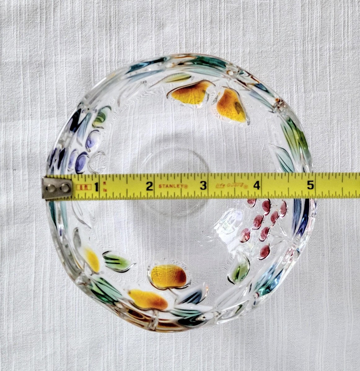 Mikasa Garden Harvest Chip and Dip Set Hand Painted Fruit Glass Serving Platter, view 18