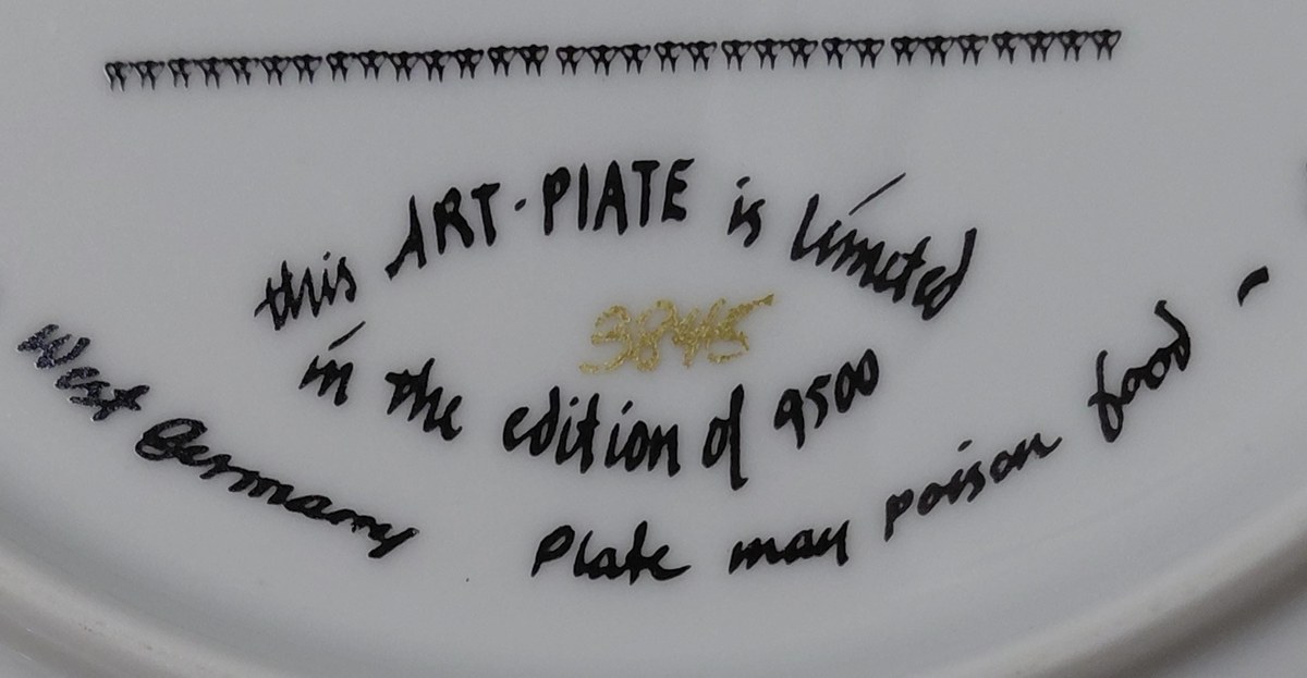 P Buckley Moss Collector Plates Set Hello Grandma Hello Grandpa Anna Perenna Bavaria West Germany Limited Edition Grandparent Wall Decor, view 8