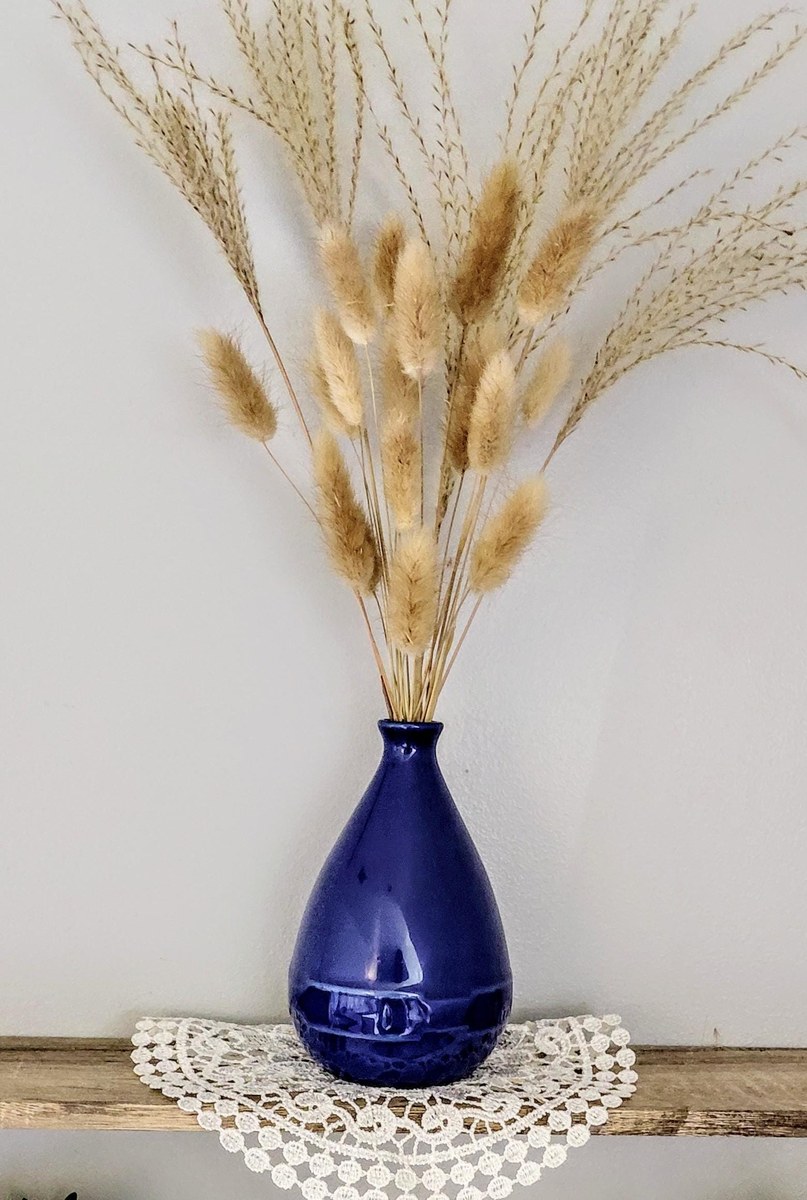 Longaberger Cornflower Blue Bud Vase – Woven Traditions Farmhouse Decor, view 11