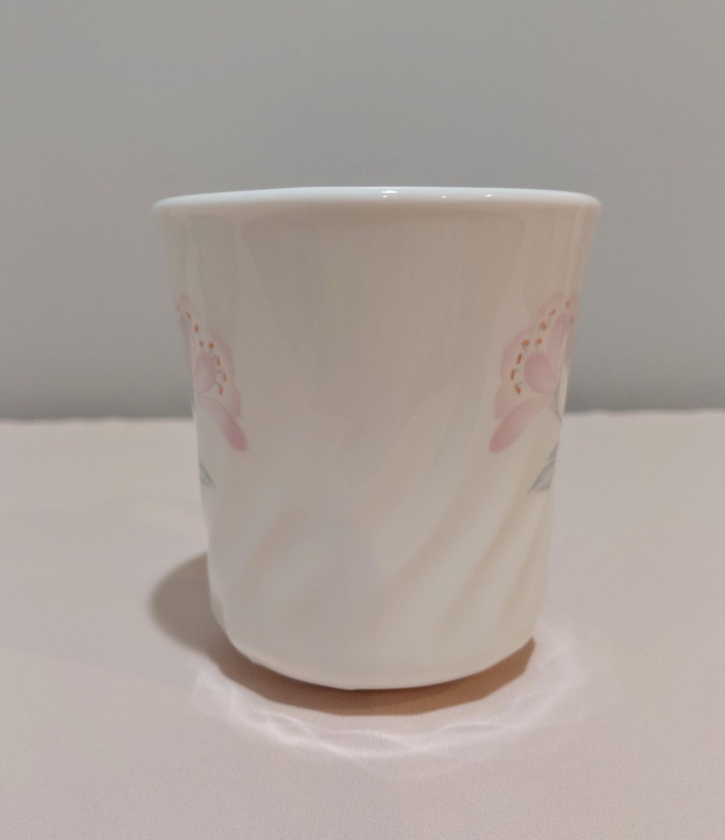 Corelle Pink Trio Swirl Tea Set Cups Saucers Plates 4 Sets, view 18