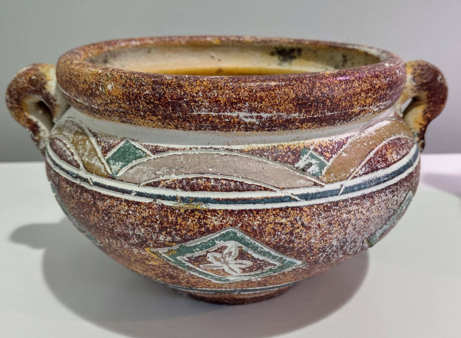 Studio Pottery Amphora Planter Vase Rustic Southwestern Ceramic Vessel