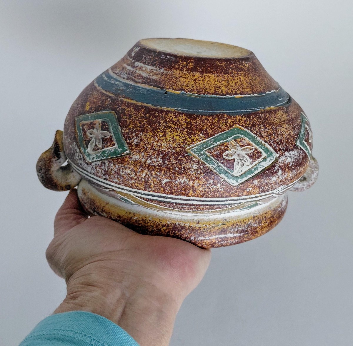 Studio Pottery Amphora Planter Vase Rustic Southwestern Ceramic Vessel, view 10