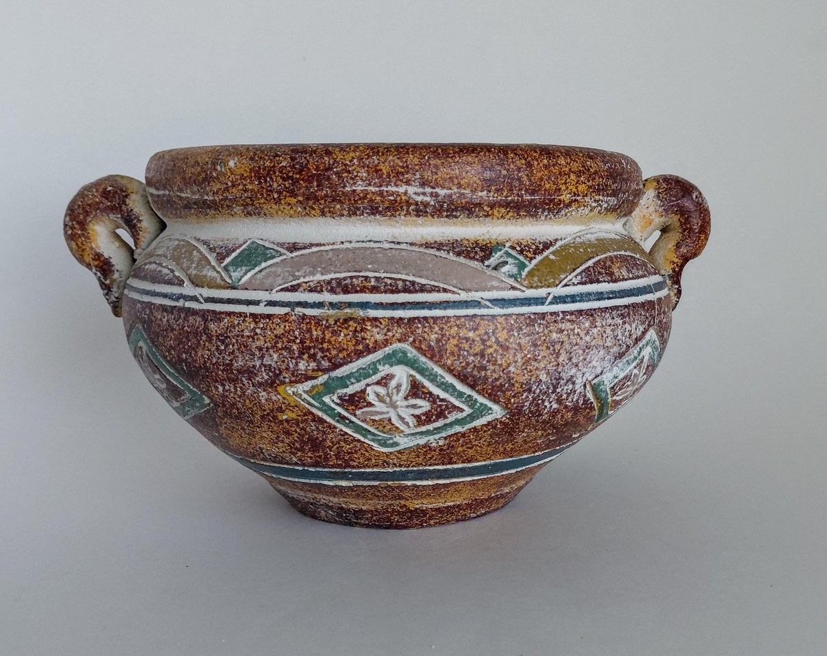 Studio Pottery Amphora Planter Vase Rustic Southwestern Ceramic Vessel, view 2