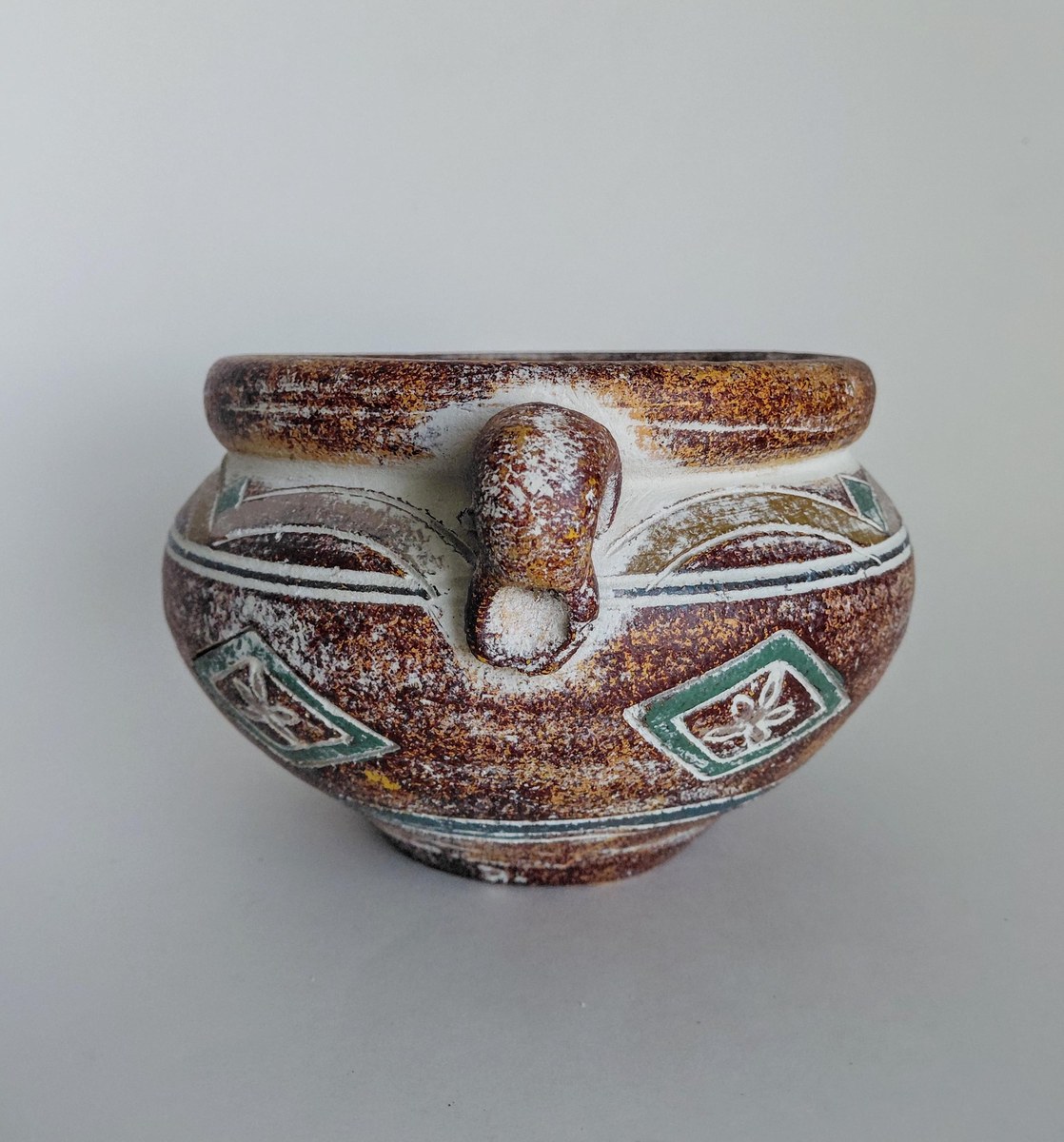 Studio Pottery Amphora Planter Vase Rustic Southwestern Ceramic Vessel, view 7