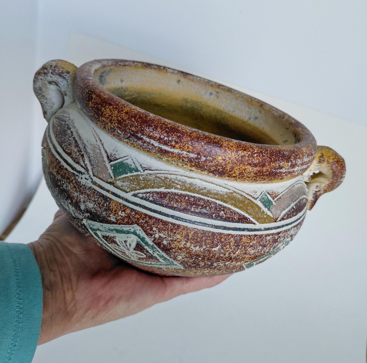 Studio Pottery Amphora Planter Vase Rustic Southwestern Ceramic Vessel, view 9