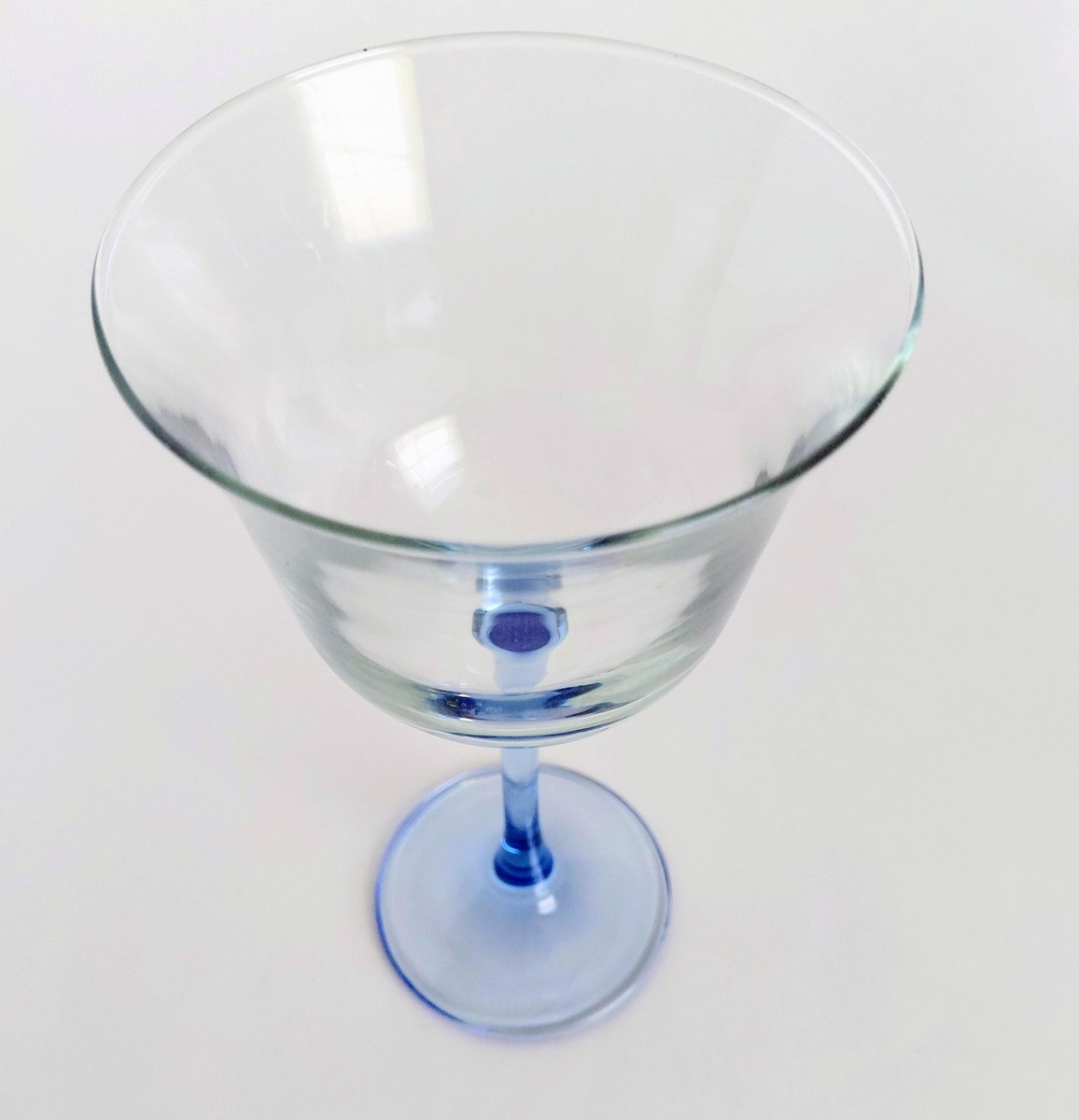 Vintage Blue Stem Wine Glasses Set of 3, Clear Goblets, 8 oz Wine Glasses, Replacement Stemware, Barware Set, Mismatched Glasses, view 11