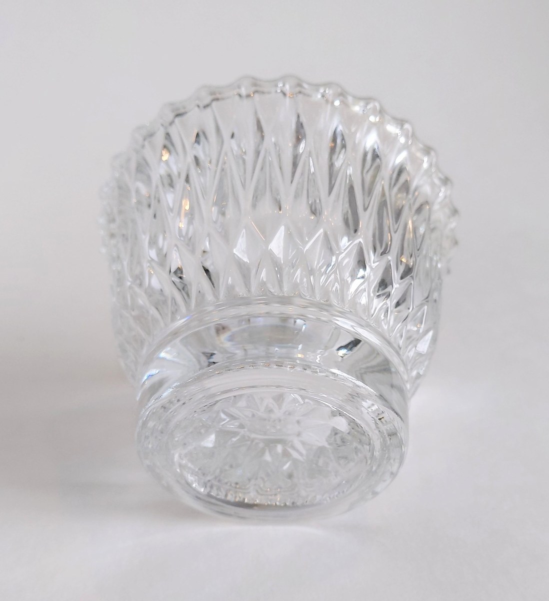 Vintage Libbey Pressed Glass Dessert Bowls Set of 6, Clear Cut Glass Style Berry Bowls, Scalloped Rim, Ice Cream Dishes, view 12