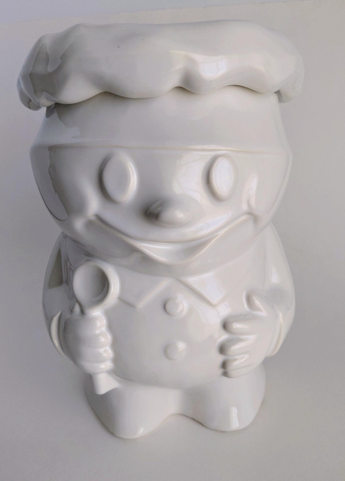 Vintage McCoy Bobby Baker Cookie Jar, White Ceramic Doughboy #183, Retro Kitchen Decor, Collectible McCoy Pottery