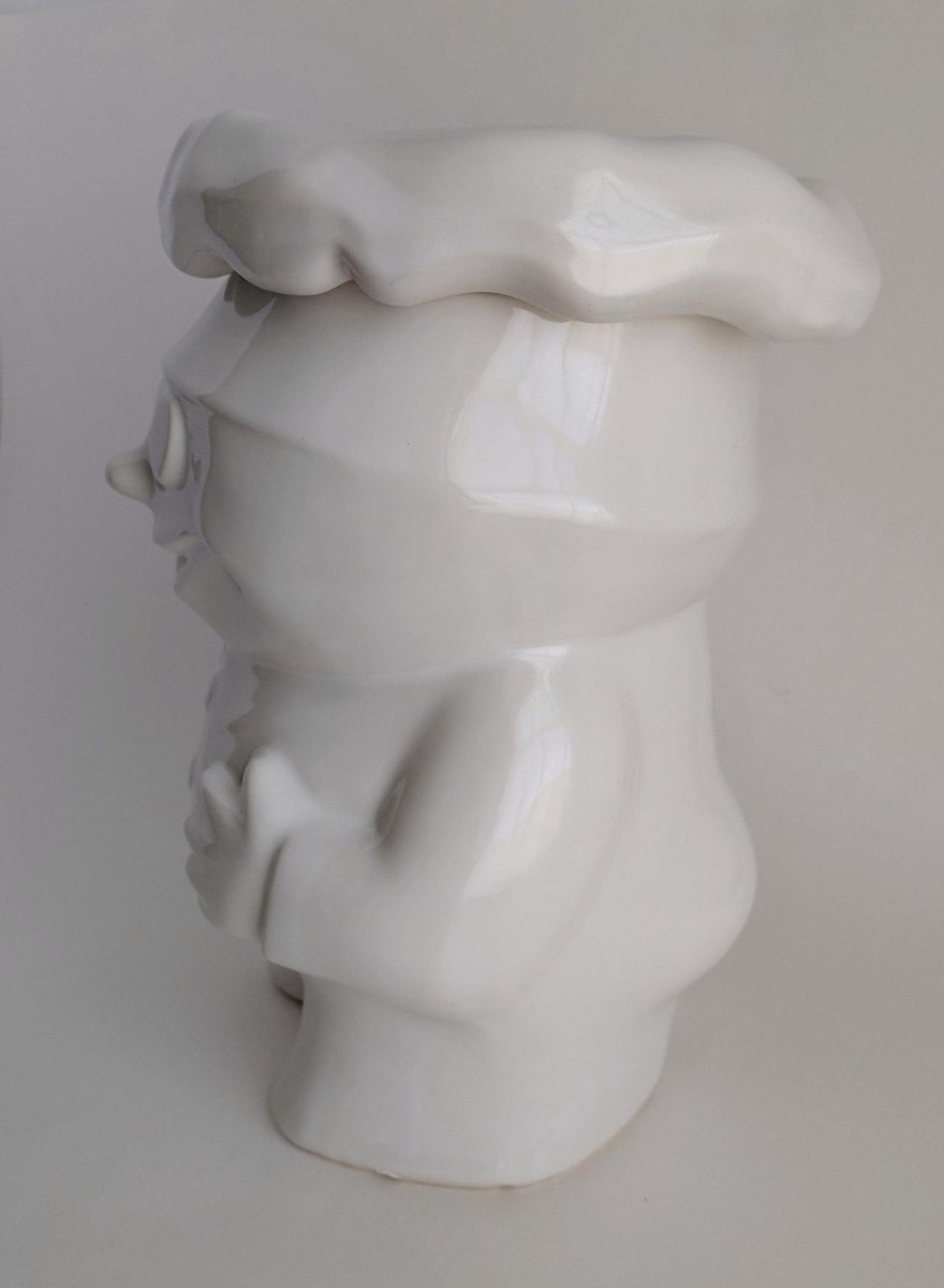 Vintage McCoy Bobby Baker Cookie Jar, White Ceramic Doughboy #183, Retro Kitchen Decor, Collectible McCoy Pottery, view 18