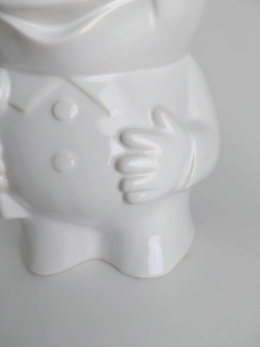 Vintage McCoy Bobby Baker Cookie Jar, White Ceramic Doughboy #183, Retro Kitchen Decor, Collectible McCoy Pottery, view 19