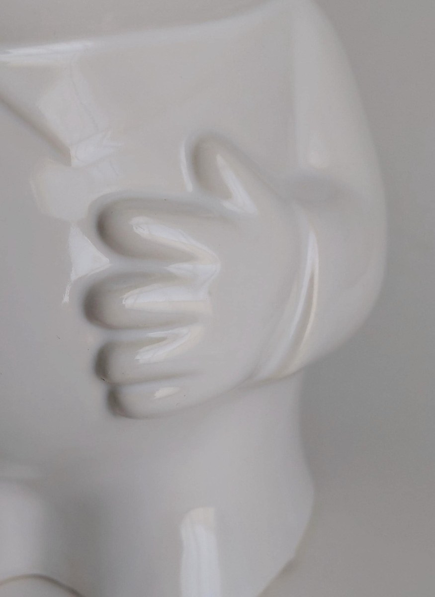 Vintage McCoy Bobby Baker Cookie Jar, White Ceramic Doughboy #183, Retro Kitchen Decor, Collectible McCoy Pottery, view 20