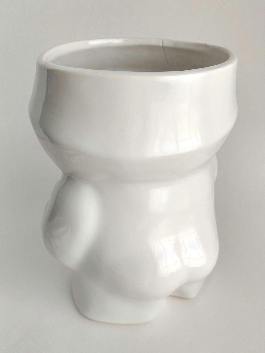 Vintage McCoy Bobby Baker Cookie Jar, White Ceramic Doughboy #183, Retro Kitchen Decor, Collectible McCoy Pottery, view 8