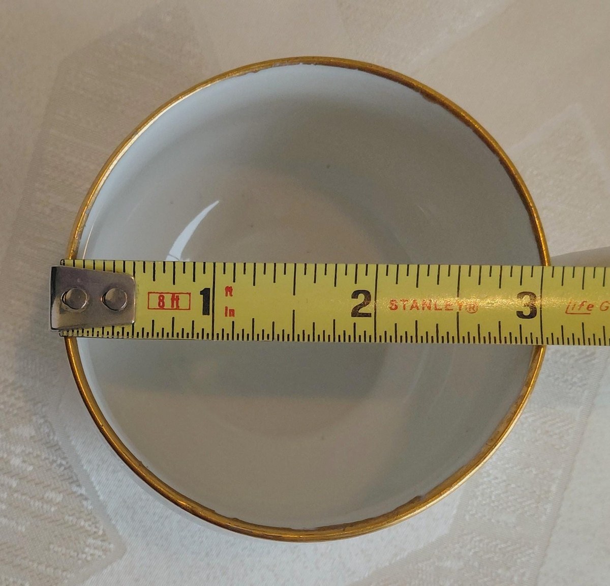 Vintage Weimar Germany Bone China Tea Set Hand Painted Heraldic Crest Gold Gilt Cups Saucers Dessert Plates Mid Century, view 13