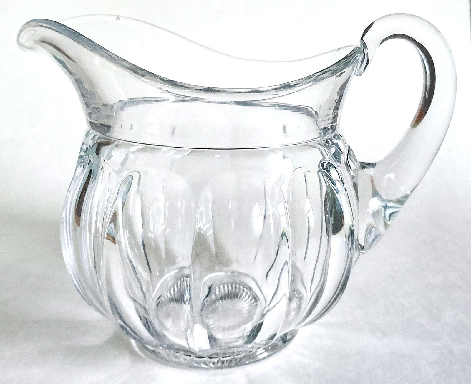 Heisey Puritan 3 Pint Squat Jug 48 Oz Pitcher H Diamond Mark Elegant Glass 7 Inch Vintage Crystal