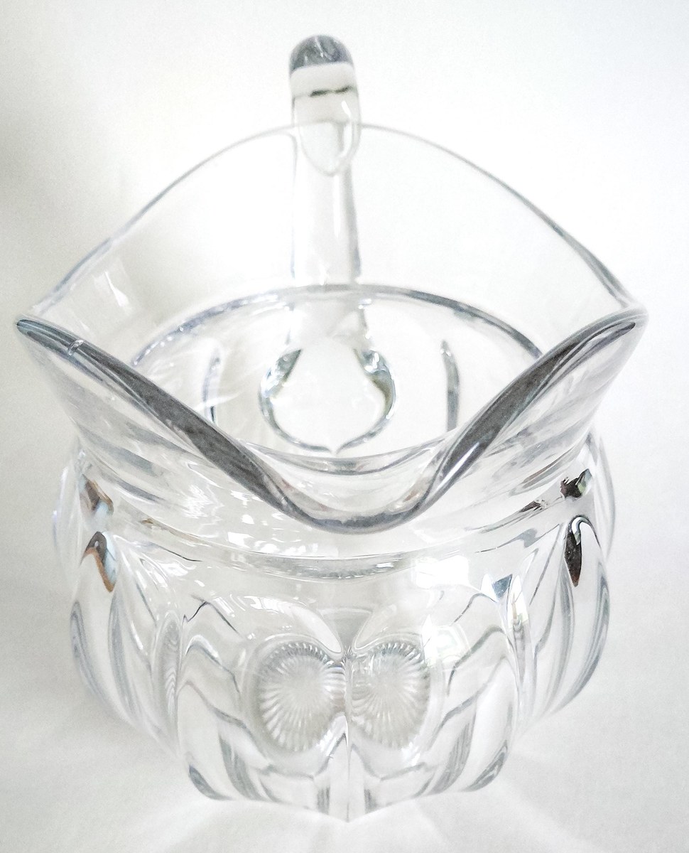 Heisey Puritan 3 Pint Squat Jug 48 Oz Pitcher H Diamond Mark Elegant Glass 7 Inch Vintage Crystal, view 10