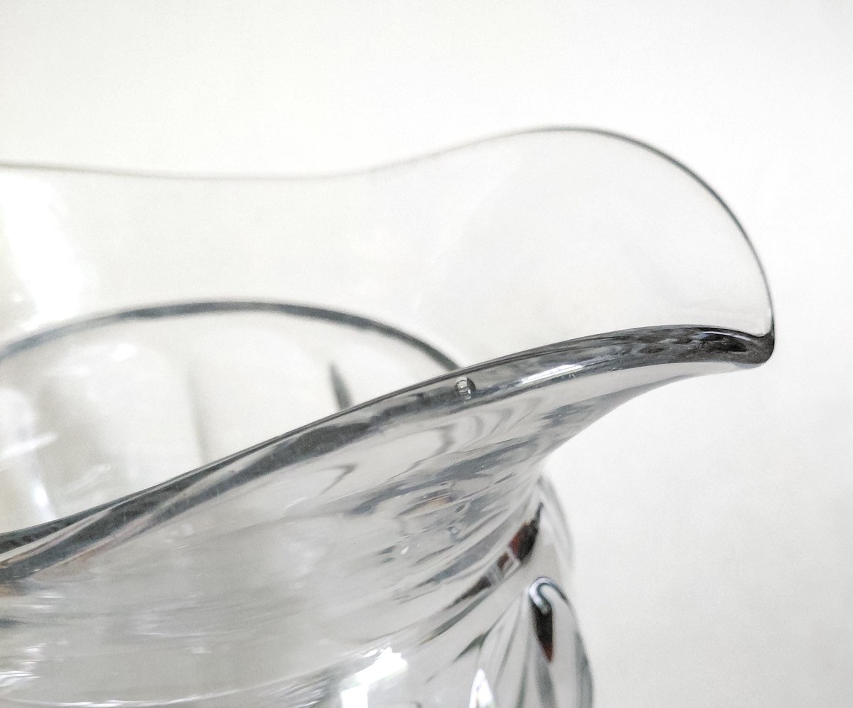 Heisey Puritan 3 Pint Squat Jug 48 Oz Pitcher H Diamond Mark Elegant Glass 7 Inch Vintage Crystal, view 12