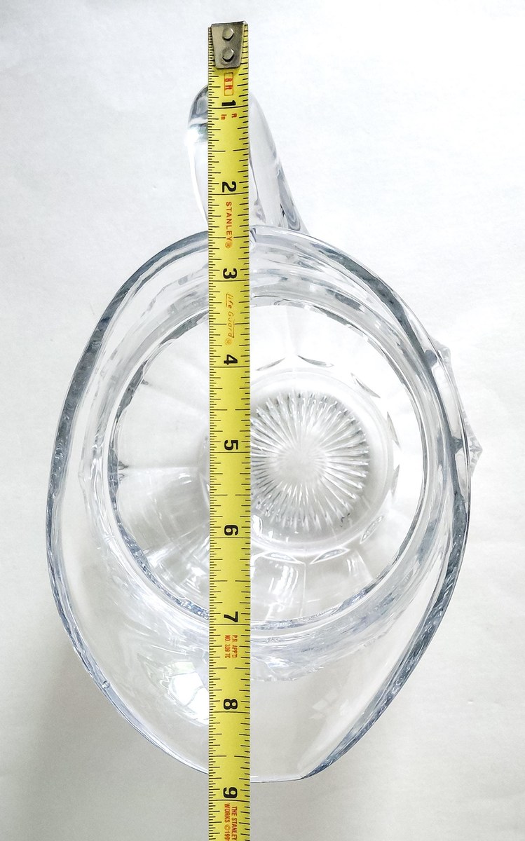 Heisey Puritan 3 Pint Squat Jug 48 Oz Pitcher H Diamond Mark Elegant Glass 7 Inch Vintage Crystal, view 15