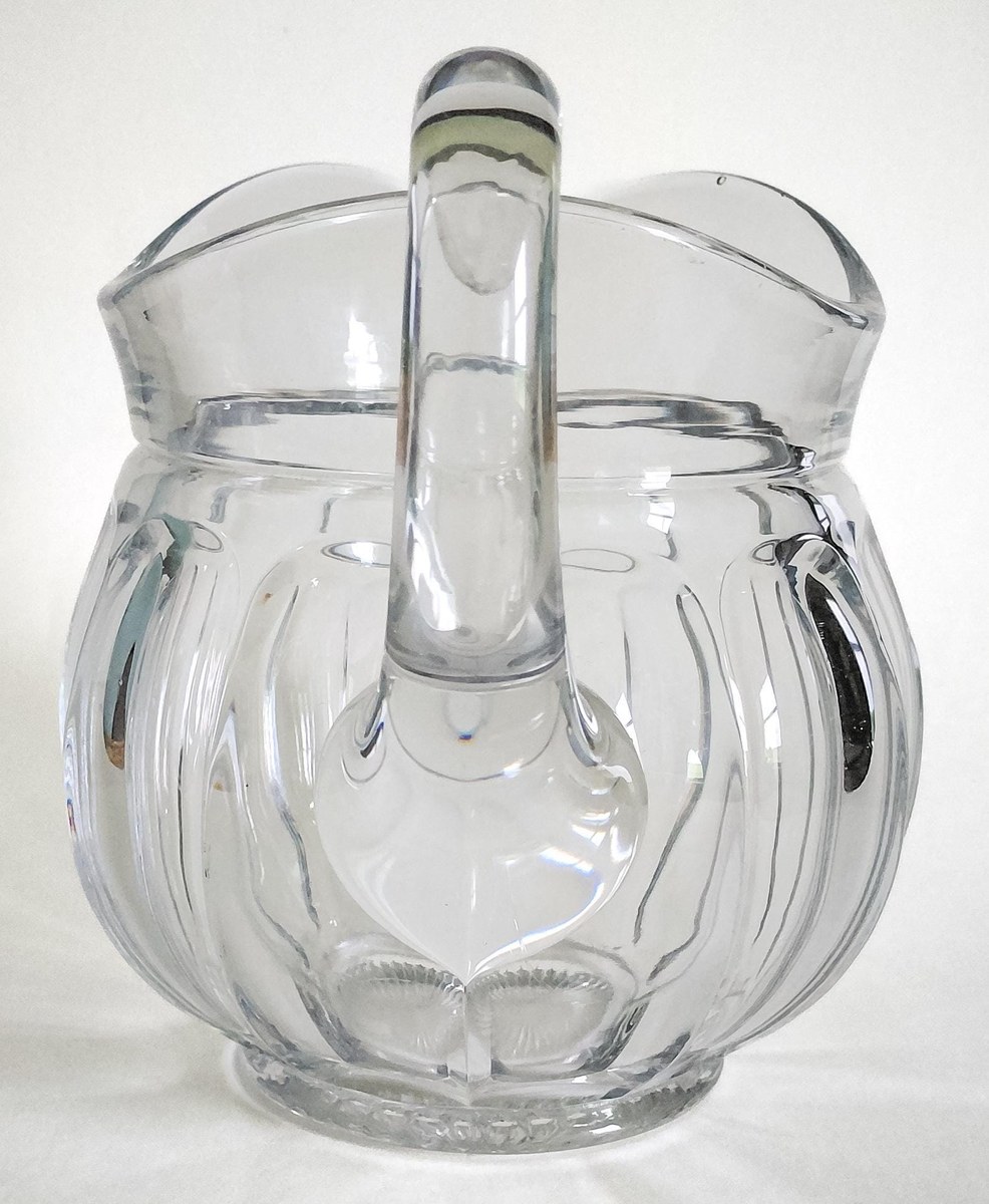 Heisey Puritan 3 Pint Squat Jug 48 Oz Pitcher H Diamond Mark Elegant Glass 7 Inch Vintage Crystal, view 17