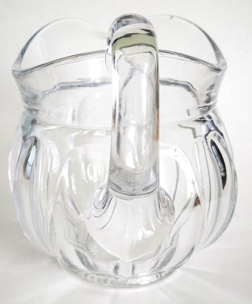 Heisey Puritan 3 Pint Squat Jug 48 Oz Pitcher H Diamond Mark Elegant Glass 7 Inch Vintage Crystal, view 18