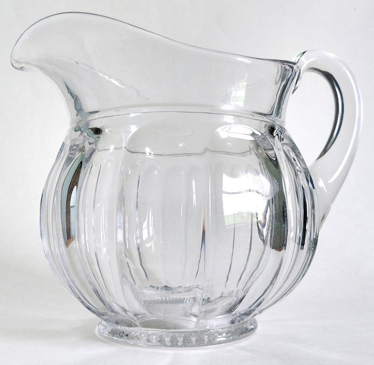 Heisey Puritan 3 Pint Squat Jug 48 Oz Pitcher H Diamond Mark Elegant Glass 7 Inch Vintage Crystal, view 19
