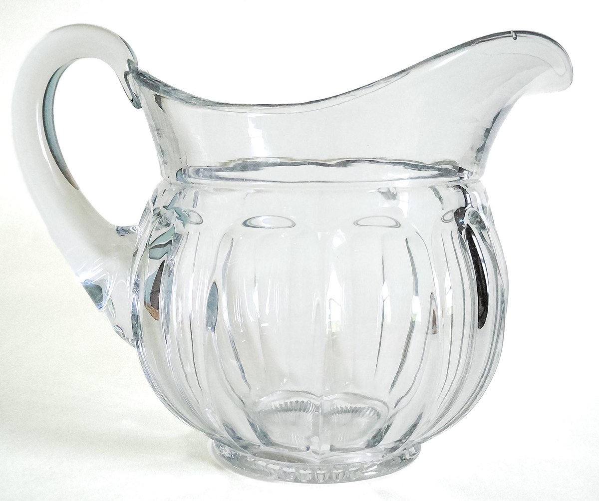 Heisey Puritan 3 Pint Squat Jug 48 Oz Pitcher H Diamond Mark Elegant Glass 7 Inch Vintage Crystal, view 20