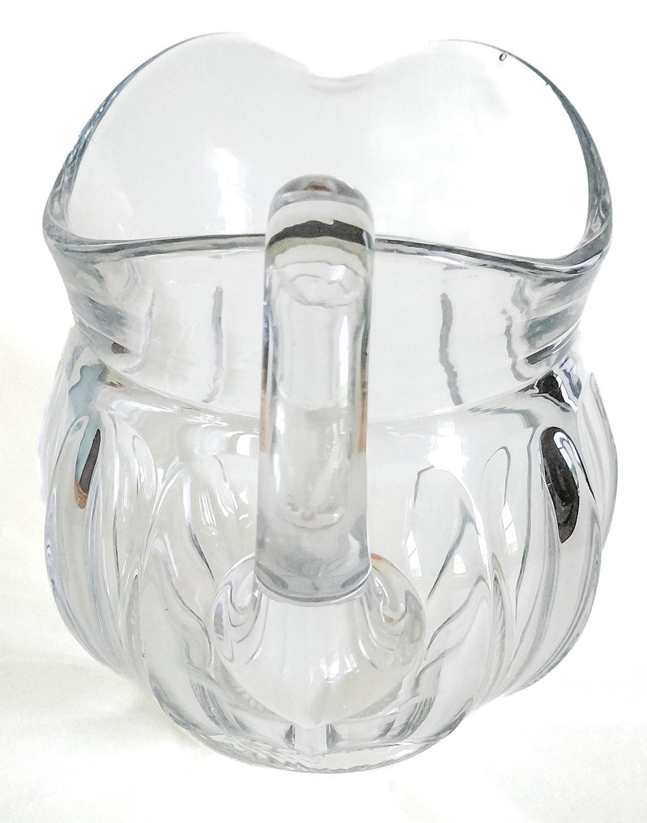 Heisey Puritan 3 Pint Squat Jug 48 Oz Pitcher H Diamond Mark Elegant Glass 7 Inch Vintage Crystal, view 5