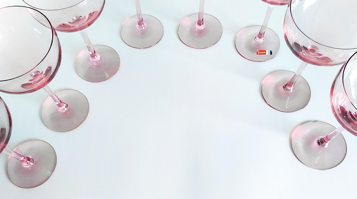 Fostoria Silhouette Pink Champagne Coupes Set of 8 Vintage Crystal Stemware, view 20