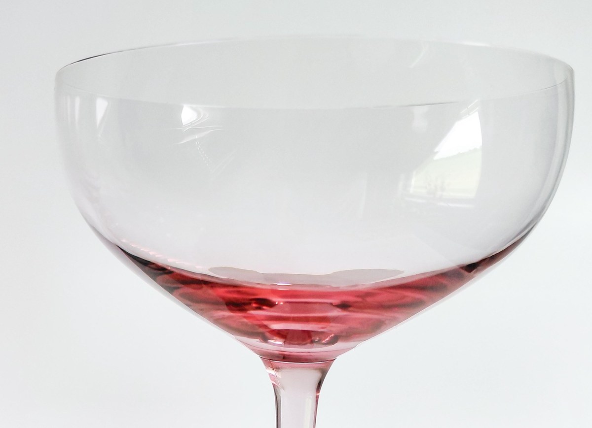 Fostoria Silhouette Pink Champagne Coupes Set of 8 Vintage Crystal Stemware, view 8