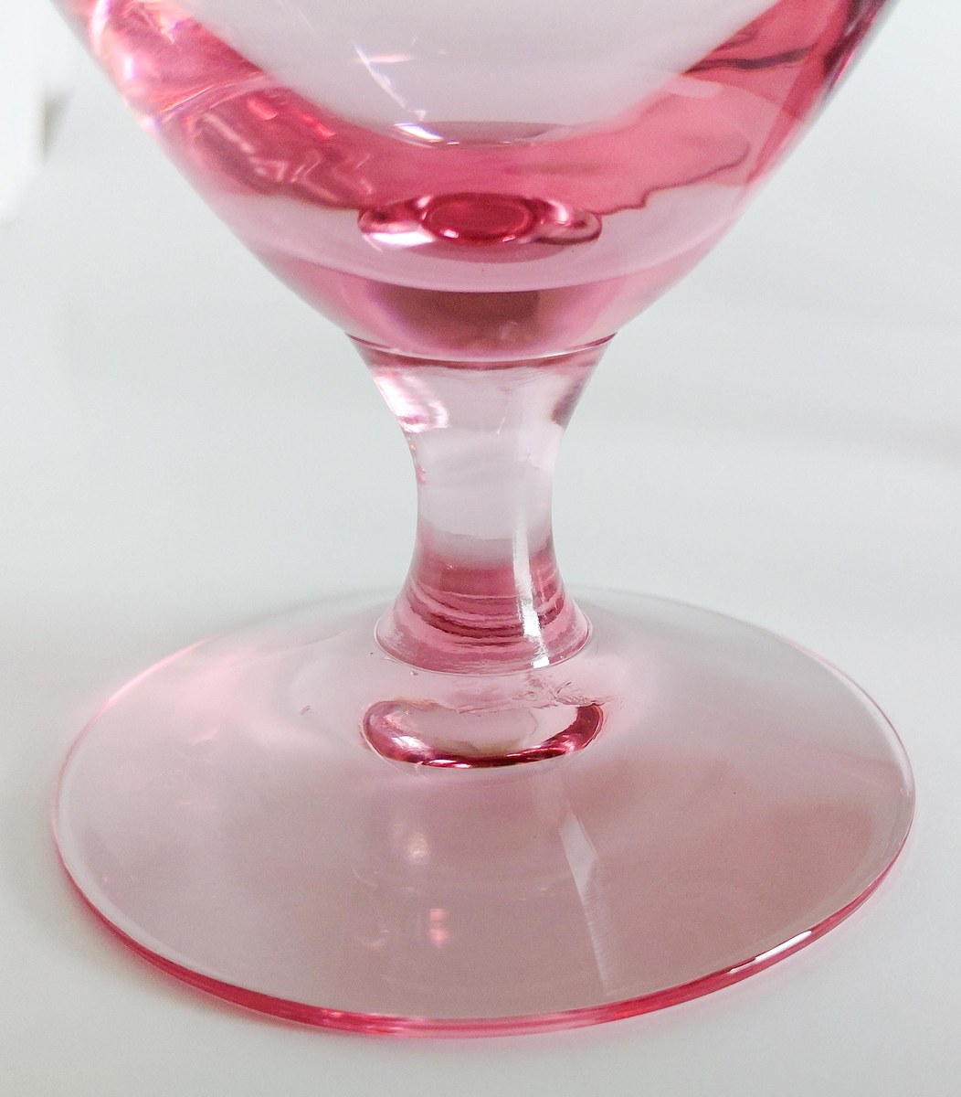 Fostoria Silhouette Pink Iced Tea Glasses Set of 6 Vintage Crystal Stemware, view 12