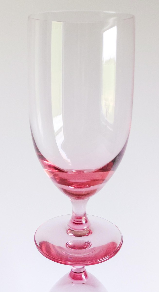 Fostoria Silhouette Pink Iced Tea Glasses Set of 6 Vintage Crystal Stemware, view 4