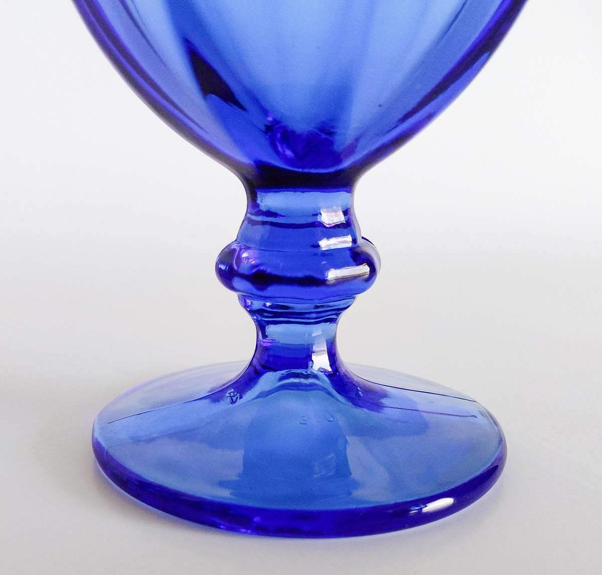 Libbey Gibraltar Cobalt Blue Iced Tea Goblets Set of 6 Vintage Blue Glasses Water Goblets Retro Barware, view 8