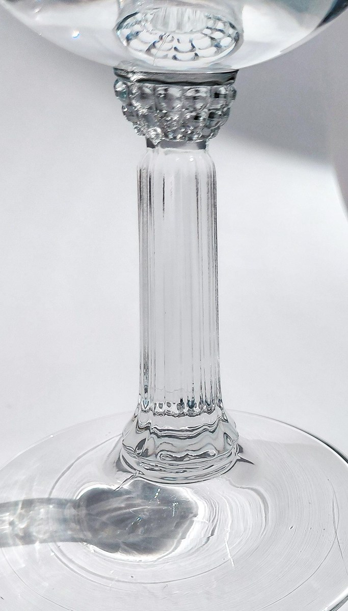 Fostoria Reflection Water Goblets Set of 3 Platinum Band Crystal Glasses Vintage FOSREF Stemware 1952-1971, view 7