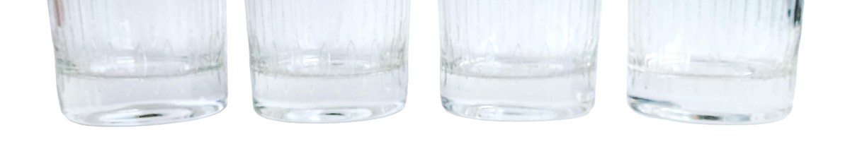 Vintage Culver Tyrol Highball Glasses Set of 4 22K Gold Crackle Lace Barware Mid Century Modern Cocktail Glasses, view 9
