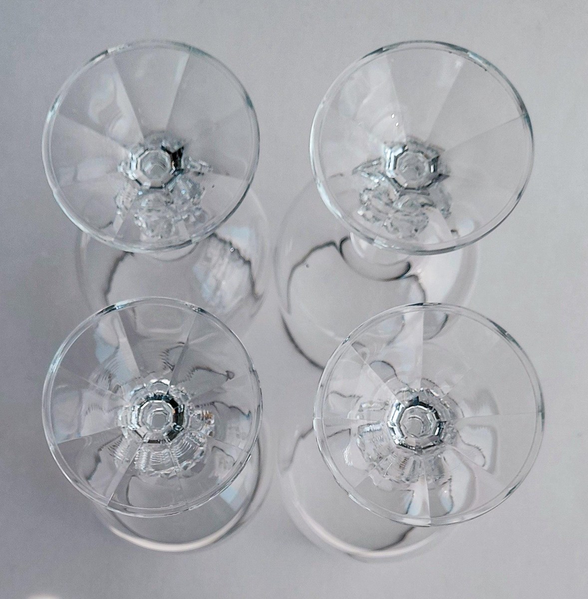 Bohemia Crystal Claudia Water Goblets Set of 4, Vintage Silver Tone Rim Stemware, Czech Crystal Wedding Gift, view 16