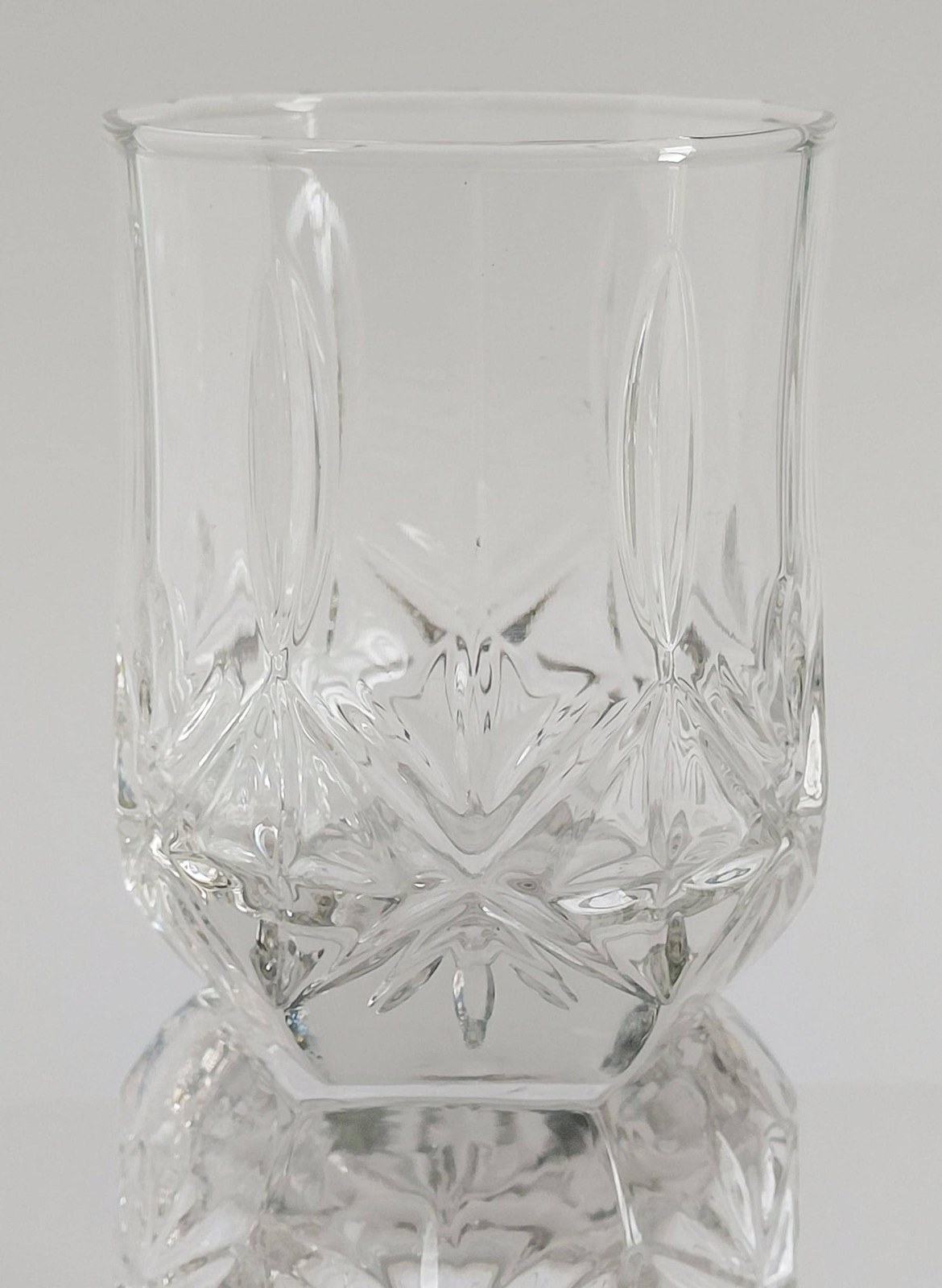 Luminarc Double Old Fashioned Glasses Set of 2, Vintage Cut Glass Rocks Tumblers, 10 oz Whiskey Bourbon Barware