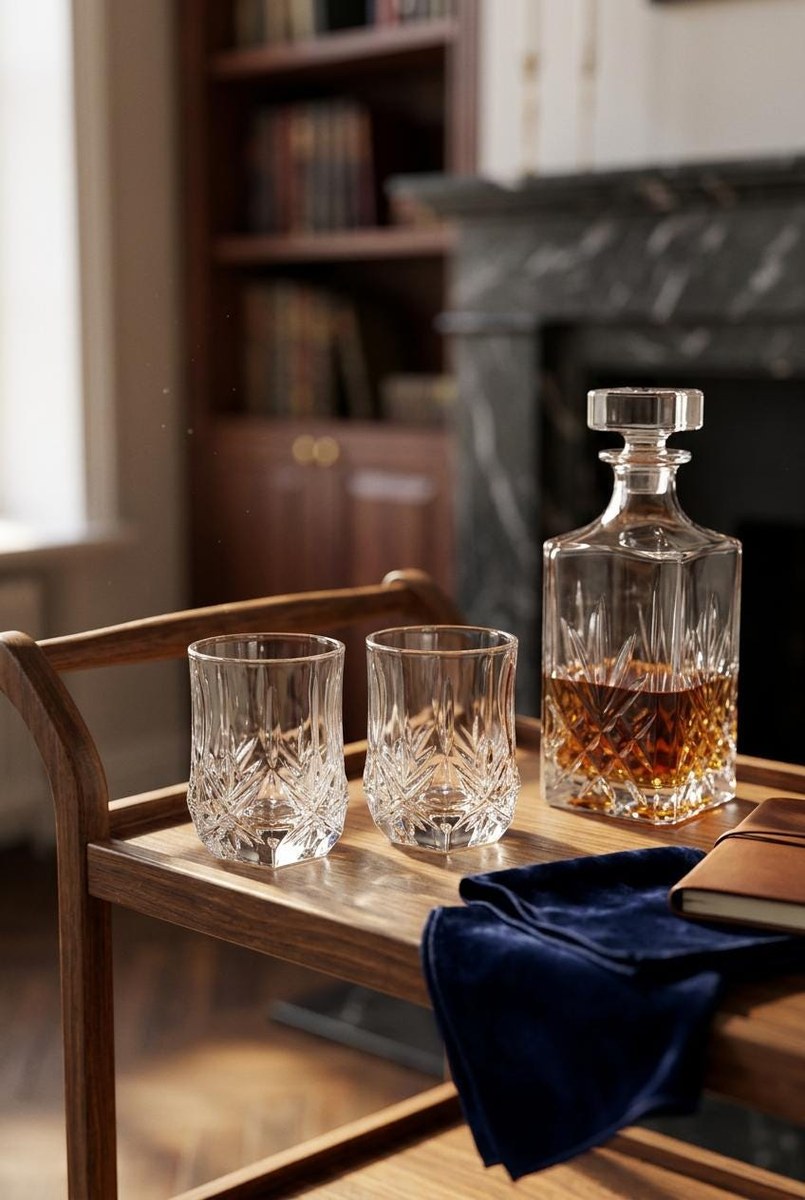 Luminarc Double Old Fashioned Glasses Set of 2, Vintage Cut Glass Rocks Tumblers, 10 oz Whiskey Bourbon Barware, view 17