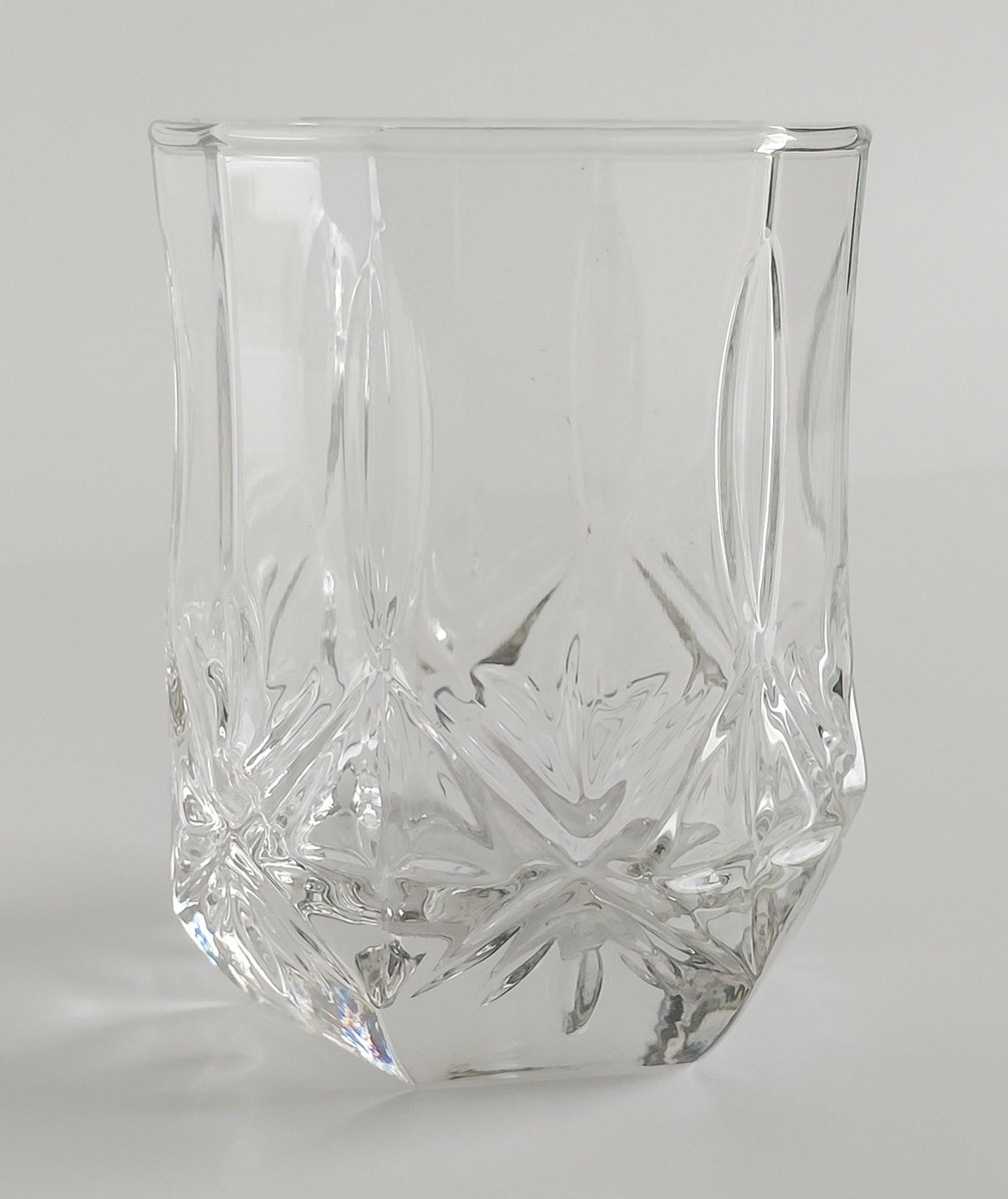 Luminarc Double Old Fashioned Glasses Set of 2, Vintage Cut Glass Rocks Tumblers, 10 oz Whiskey Bourbon Barware, view 4