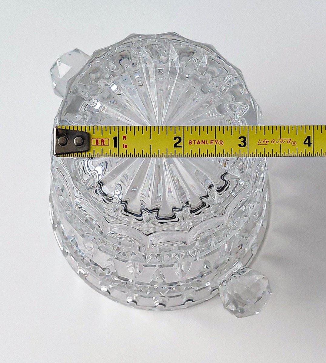 Glasgow Bohemia Crystal Ice Bucket, Vintage Cut Crystal Champagne Bucket, 1950s Czech Wine Cooler Barware, view 17