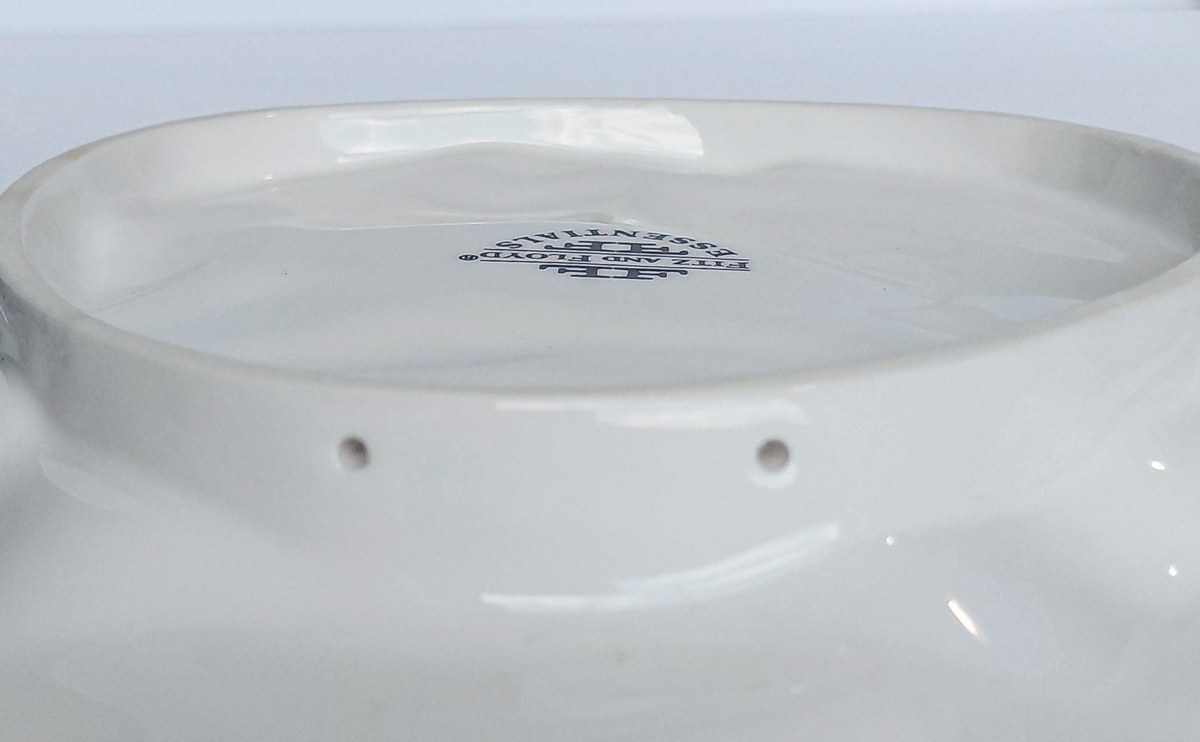 Fitz & Floyd Plaid Christmas Snowman Canape Plate 9 Inch, Vintage Holiday Appetizer Dessert Serving Tray Decor, view 15