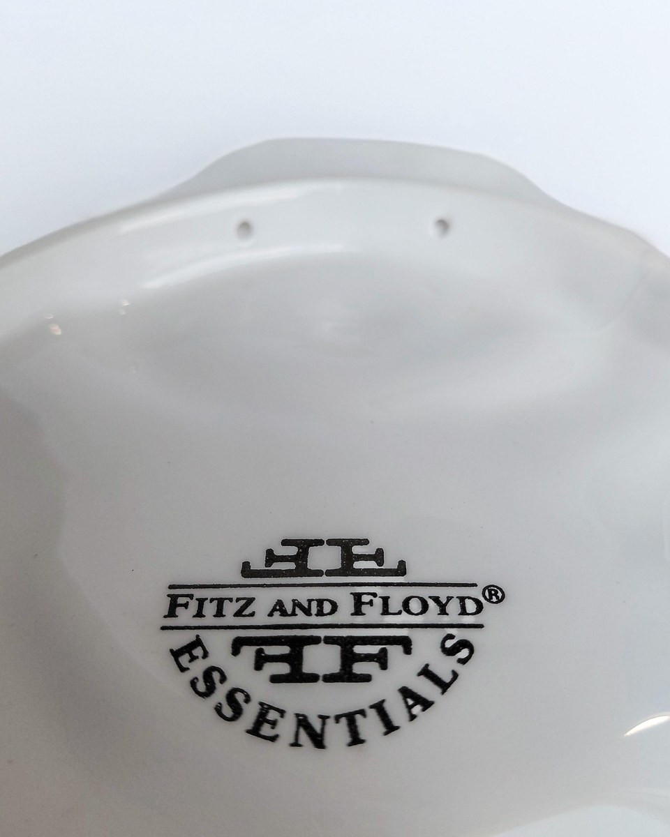 Fitz & Floyd Plaid Christmas Snowman Canape Plate 9 Inch, Vintage Holiday Appetizer Dessert Serving Tray Decor, view 16