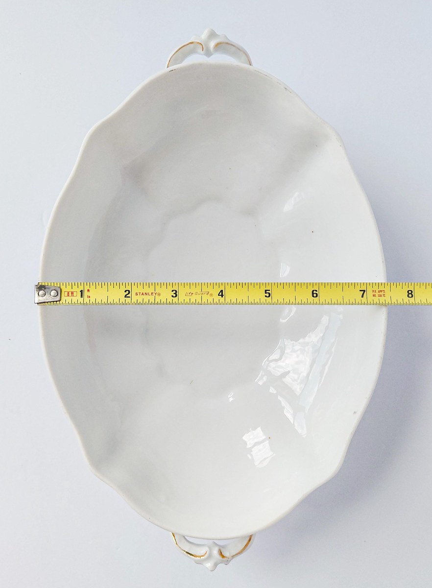 Habsburg HAB95 Oval Covered Vegetable Bowl, Antique Austrian Porcelain Pink Floral Serving Dish, 1892-1909 Victorian, view 15