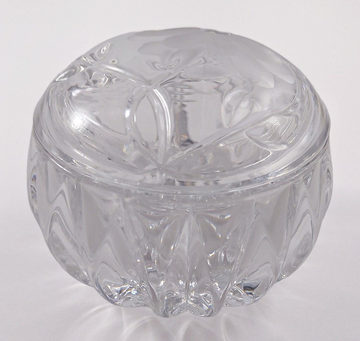 Princess House Heritage Romance Crystal Vanity Box #804, Vintage 1988 West Germany Lead Crystal Trinket Box, view 2